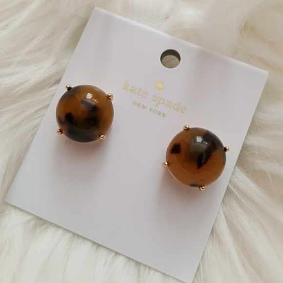 Kate Spade Large Gum Tortoise Leopard Earrings - Picture 5 of 5